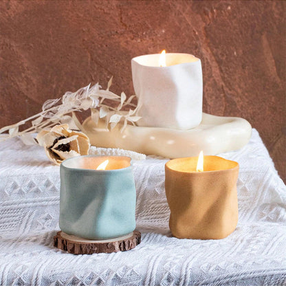 Hancai  New Custom logo Vintage Unique Candles Container Jar Wholesale Luxury Emoceramic Candle Holder