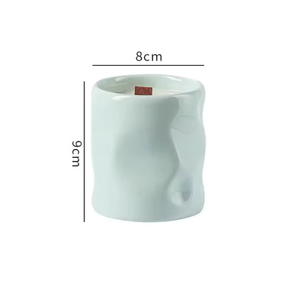 Hancai  Ceramic Jars for Candles Aromatherapy Candle Cup DIY Empty Candle Holder Decoration Soybean Wax Container