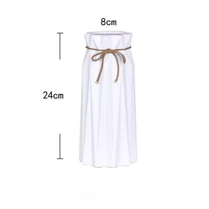 Hancai Nordic Modern Ceramic Origami Hydroponic Vase Soft Decoration for Living Room or Home Desktop Direct Supply