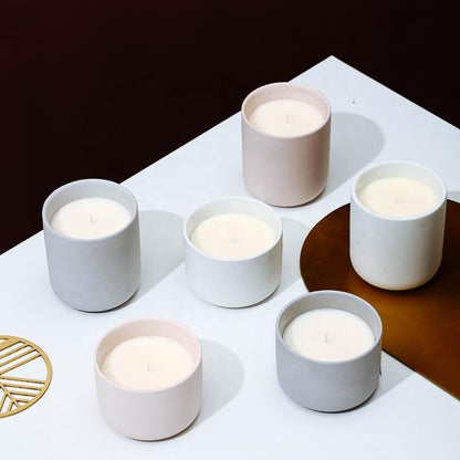 Hancai  Customized Ceramic Candle Vessel Ceramic Home Decoration Candle Jars for Christmas