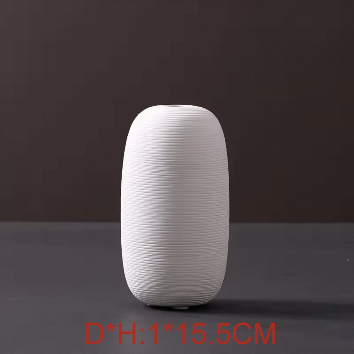 Hancai Ceramic Vases Nordic Minimalism Style Decoration White Modern Geometric Decorative Flowers Vases White Matt Screw-thread Vase