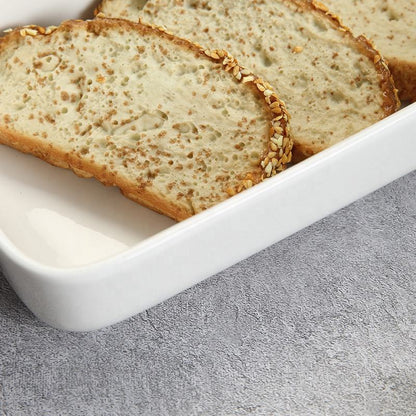 Hancai Baking Utensils 4pcs White Oven Dish Porcelain Baking Tray Ceramic Baking Dish Bakeware Porcelain Oven Dish White