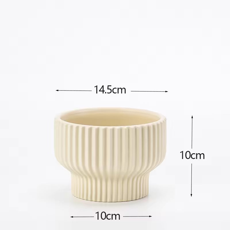 Hancai Flower pot Ceramic Simple Breathable Orchid Gardening Potted Plant Factory Wholesale
