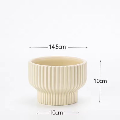 Hancai Flower pot Ceramic Simple Breathable Orchid Gardening Potted Plant Factory Wholesale