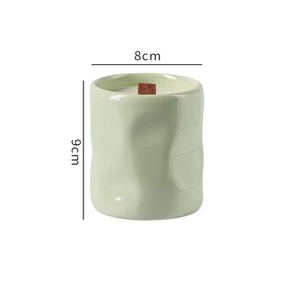 Hancai  Ceramic Jars for Candles Aromatherapy Candle Cup DIY Empty Candle Holder Decoration Soybean Wax Container