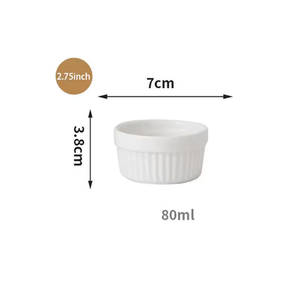 Hancai Hot Selling Multi-color Ceramic Baking Bowl 2.5 Inch 4 Inch Macaron Color Oven Steamer Cake Pudding Snack Dessert Bowl