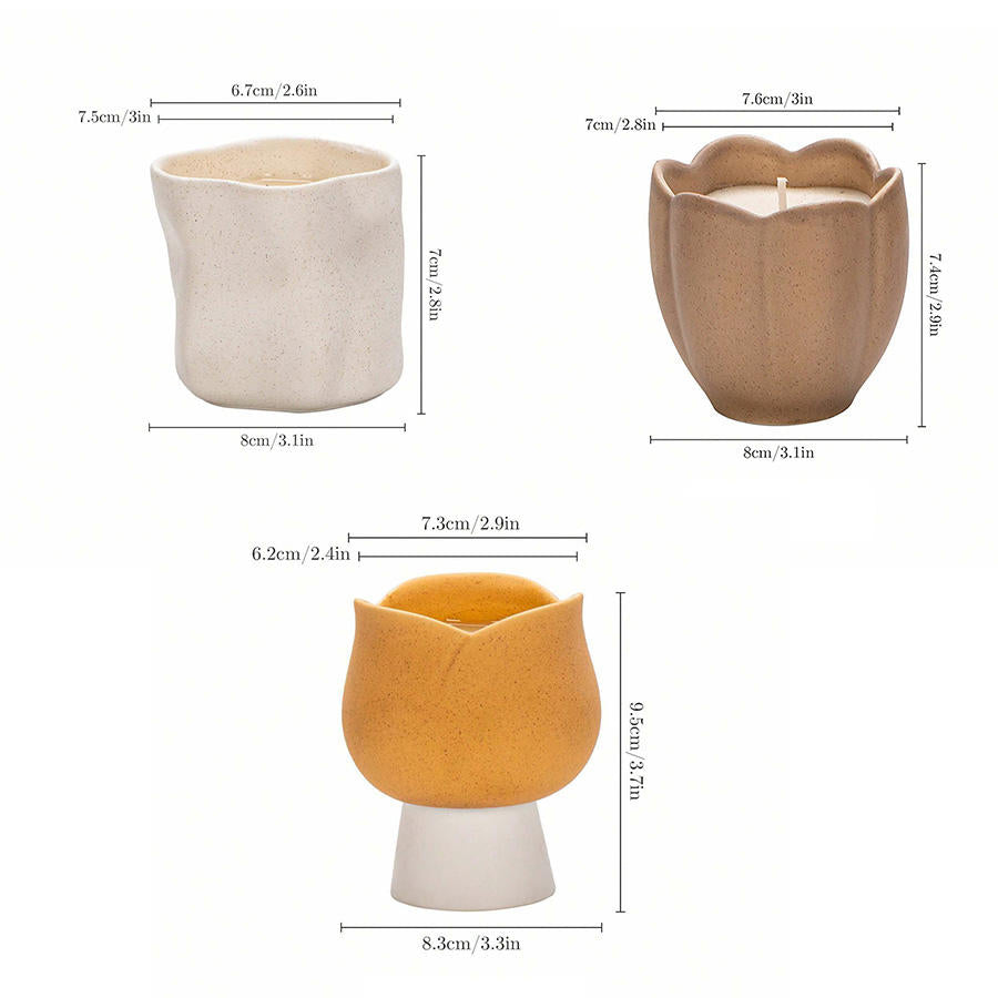 Hancai  New Custom logo Vintage Unique Candles Container Jar Wholesale Luxury Emoceramic Candle Holder