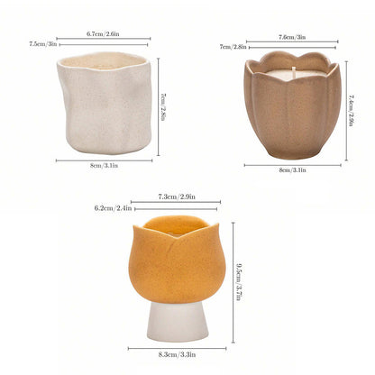 Hancai  New Custom logo Vintage Unique Candles Container Jar Wholesale Luxury Emoceramic Candle Holder