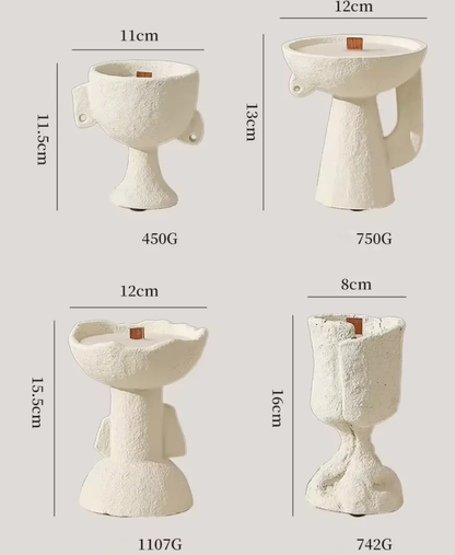 Unique Handmade Ceramic Scented Candle Jars Artistic Home Decor Large Candle Jar