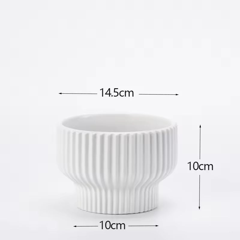 Hancai Flower pot Ceramic Simple Breathable Orchid Gardening Potted Plant Factory Wholesale