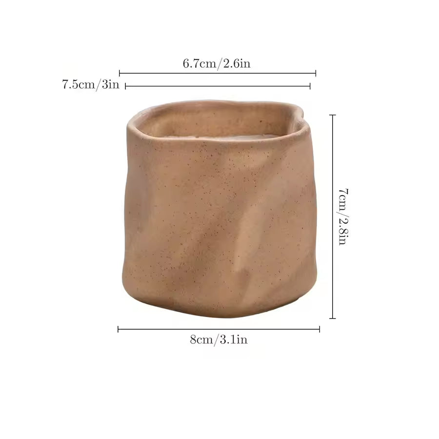 Hancai  New Custom logo Vintage Unique Candles Container Jar Wholesale Luxury Emoceramic Candle Holder