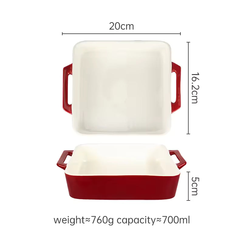 Hancai Custom Kitchen Bakeware Set Rectangular Casserole Stoneware Baking Tray Oven Ceramic Baking Dishes