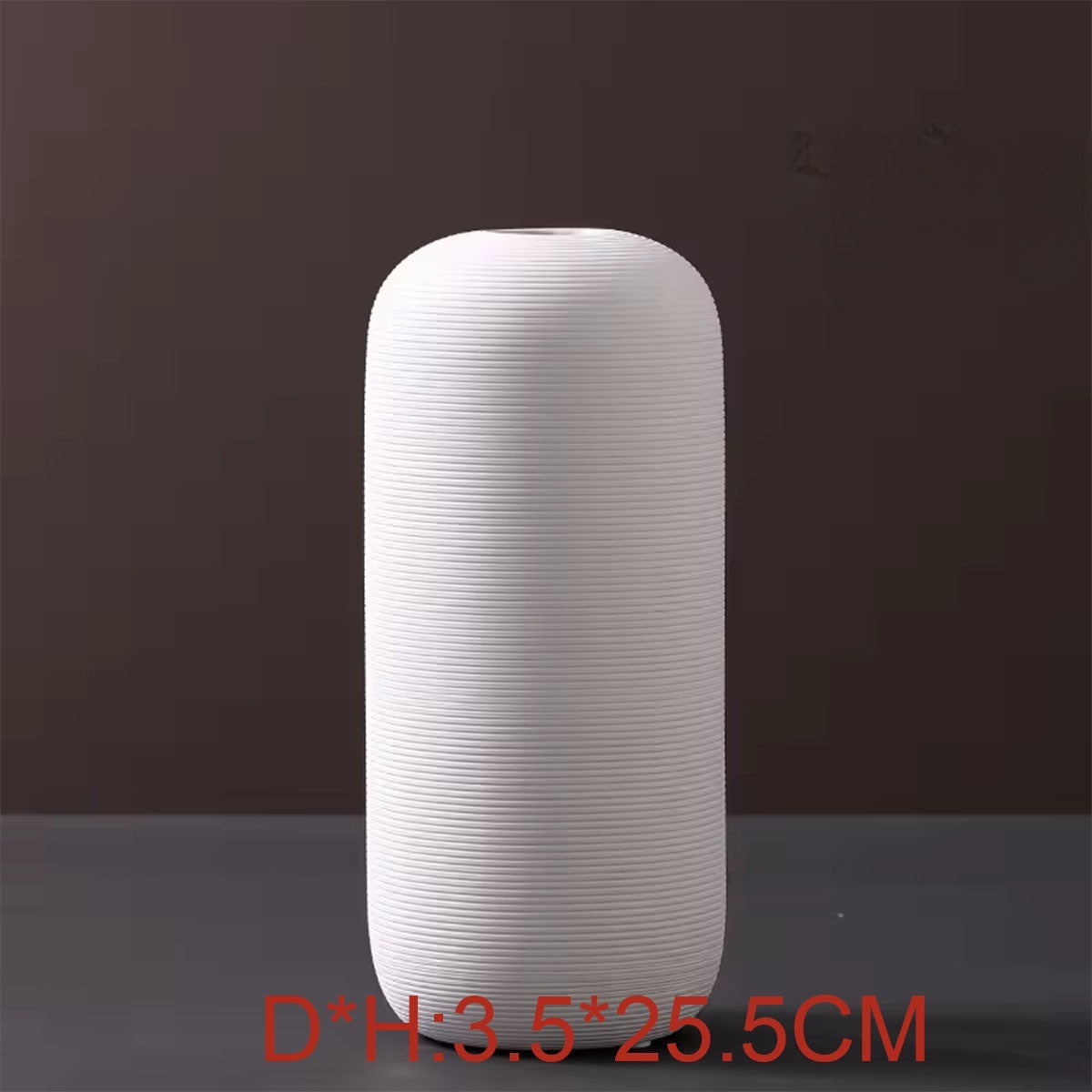 Hancai Ceramic Vases Nordic Minimalism Style Decoration White Modern Geometric Decorative Flowers Vases White Matt Screw-thread Vase