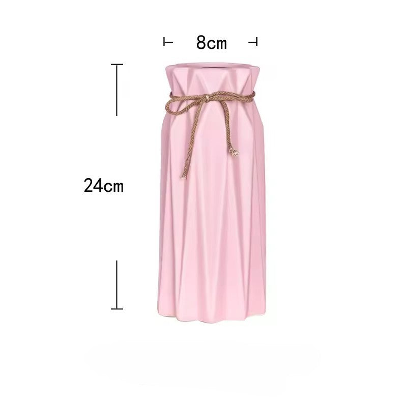 Hancai Nordic Modern Ceramic Origami Hydroponic Vase Soft Decoration for Living Room or Home Desktop Direct Supply