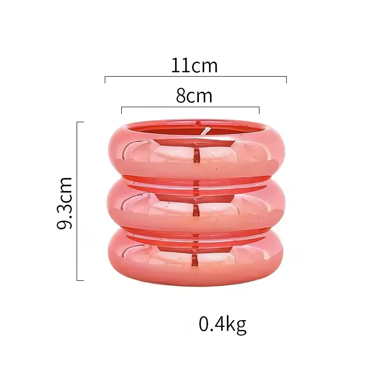 Ceramic Luxury Pillar Candles Making Kit Wax Jars Vessels Candle Box Packaging Empty Candle Jar