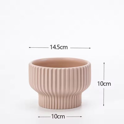 Hancai Flower pot Ceramic Simple Breathable Orchid Gardening Potted Plant Factory Wholesale