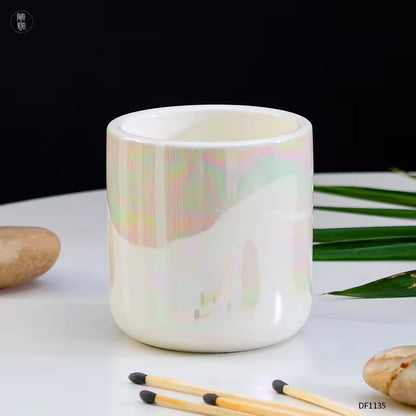Hancai  Nordic Wholesale Unique Porcelain Candle Container Christmas Decor Custom Ceramic Empty Candle Jars Jar with Lid