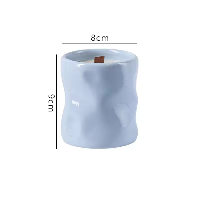 Hancai  Ceramic Jars for Candles Aromatherapy Candle Cup DIY Empty Candle Holder Decoration Soybean Wax Container