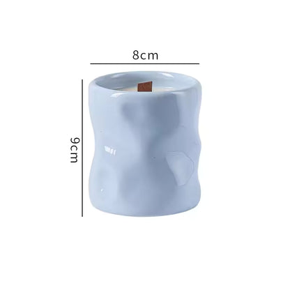Hancai  Ceramic Jars for Candles Aromatherapy Candle Cup DIY Empty Candle Holder Decoration Soybean Wax Container