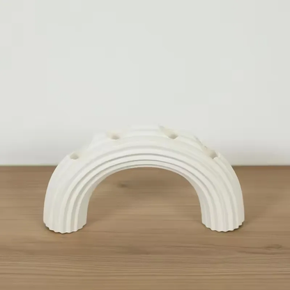 Nordic Candle Stand Decoration Ornament Candle Burning Display Wedding Party White Ceramic Candlestick Holder