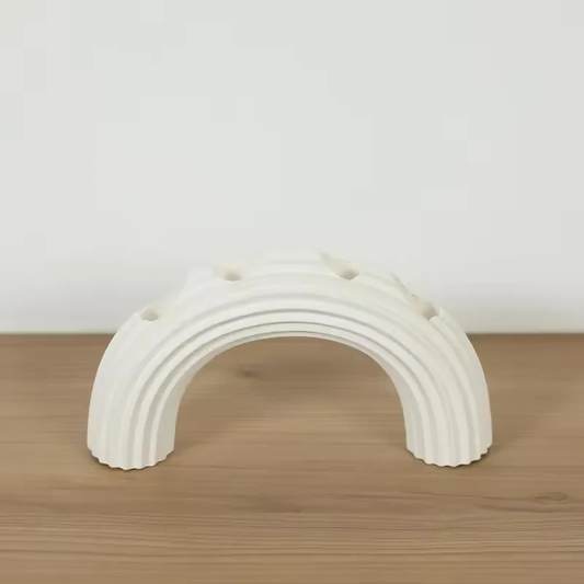 Nordic Candle Stand Decoration Ornament Candle Burning Display Wedding Party White Ceramic Candlestick Holder