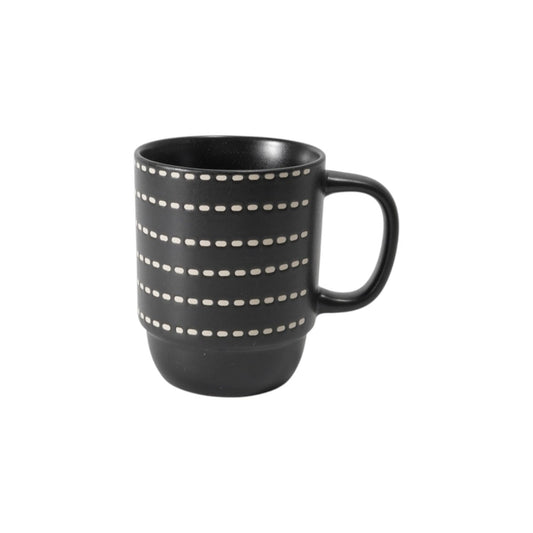 Hancai  Color Glazed Stoneware Mug with Silk-Screen