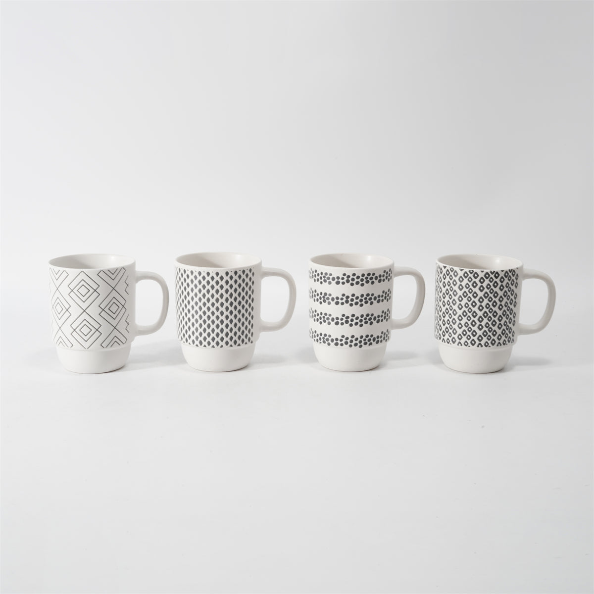 Hancai Color Glazed Stoneware Mug with Silk-Screen