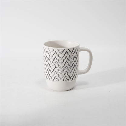 Hancai  Color Glazed Stoneware Mug with Silk-Screen