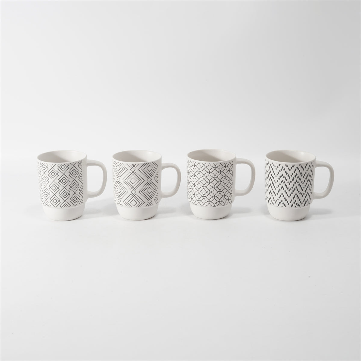 Hancai  Color Glazed Stoneware Mug with Silk-Screen