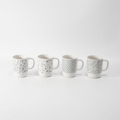 Hancai Color Glazed Stoneware Mug with Silk-Screen