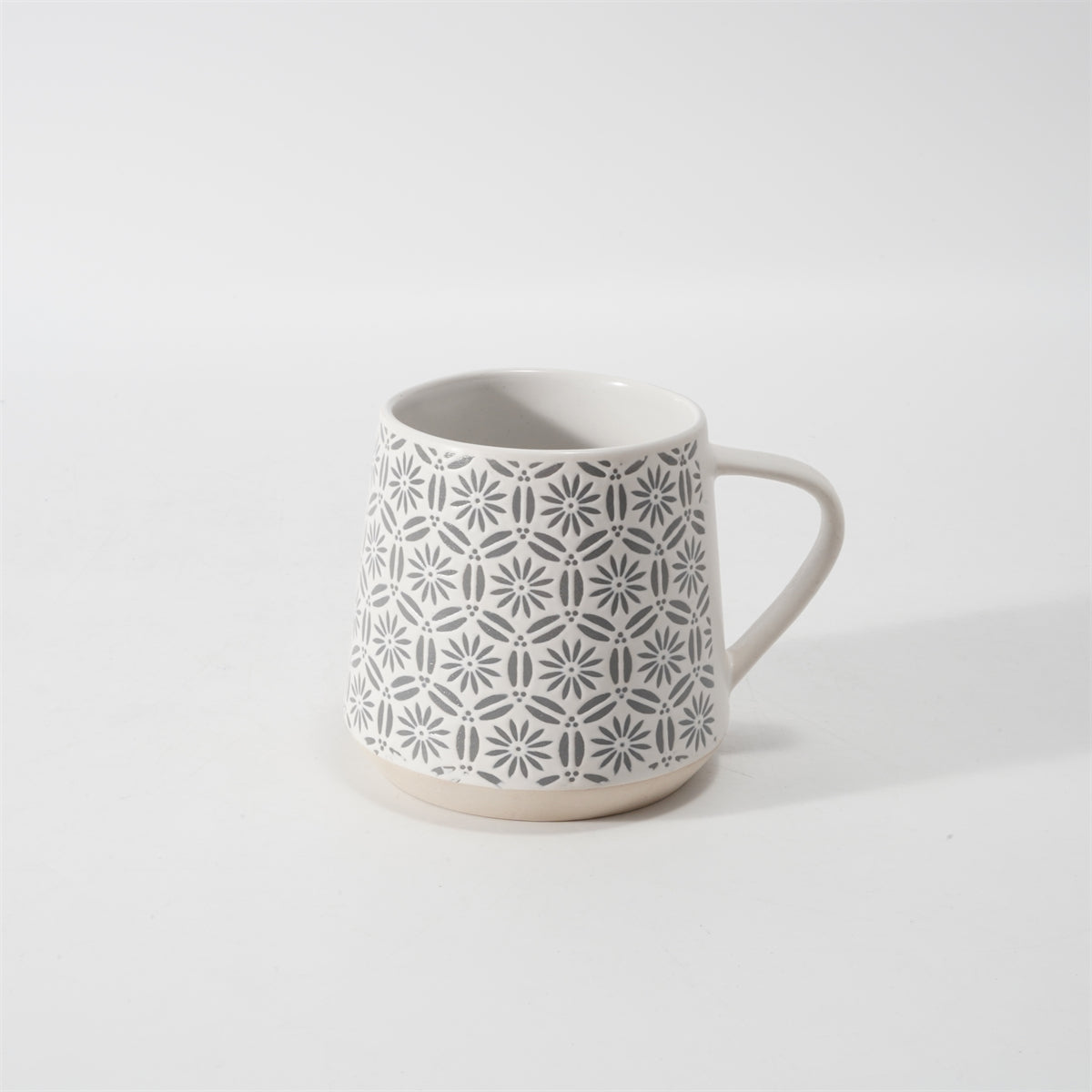 Hancai  Silk Screen Mug  with Unglaze Foot
