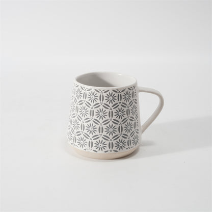Hancai  Silk Screen Mug  with Unglaze Foot