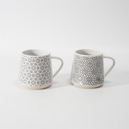 Hancai  Silk Screen Mug  with Unglaze Foot