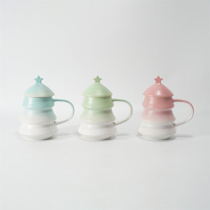 Hancai  Reactive glaze Christmas tree mug