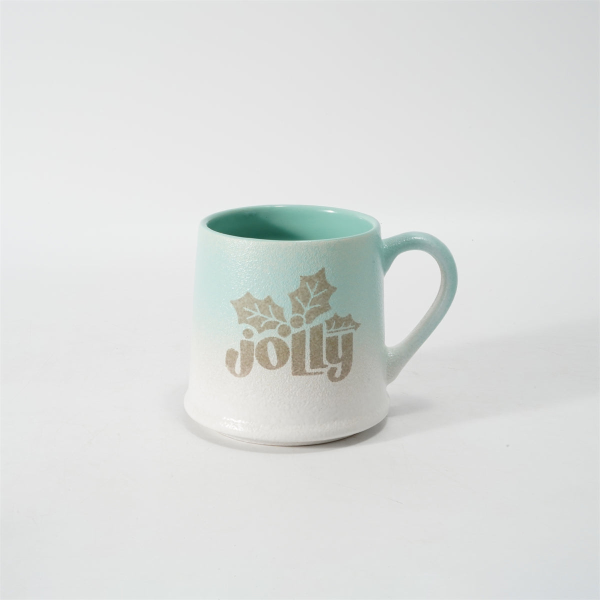Hancai  Two Tone Reactive glaze mug with silk screen