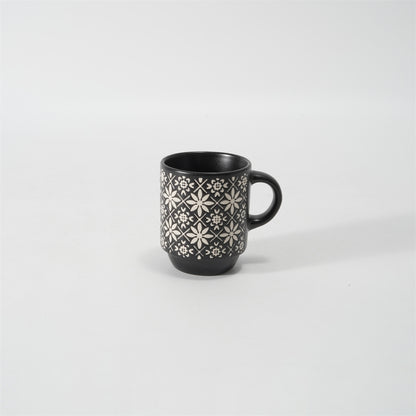 Hancai  Color Glazed Stoneware Mug with Silk-Screen