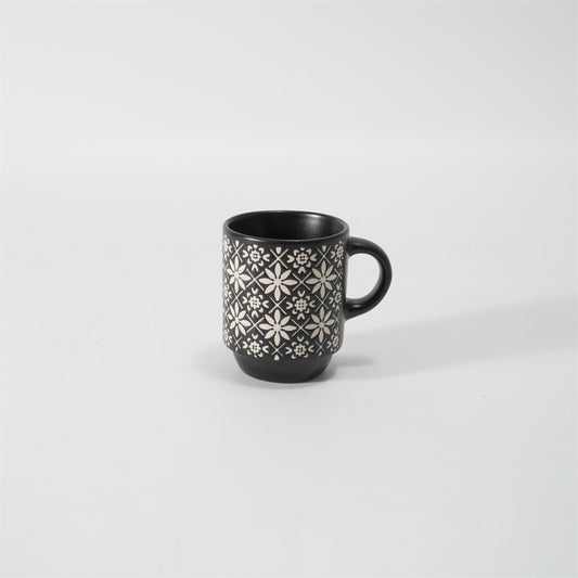 Hancai  Color Glazed Stoneware Mug with Silk-Screen