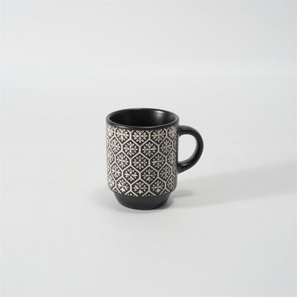 Hancai  Color Glazed Stoneware Mug with Silk-Screen