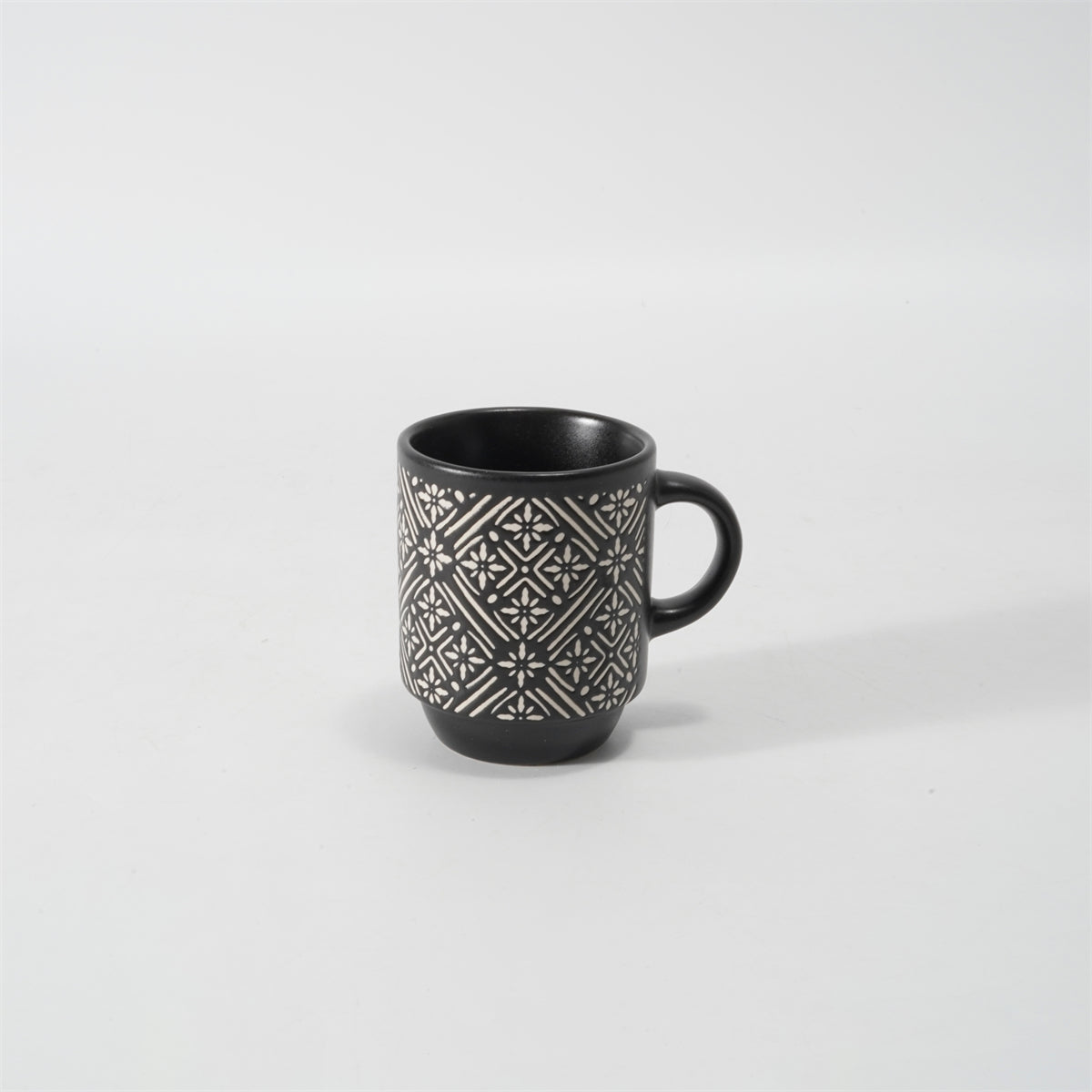 Hancai  Color Glazed Stoneware Mug with Silk-Screen