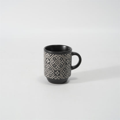 Hancai  Color Glazed Stoneware Mug with Silk-Screen