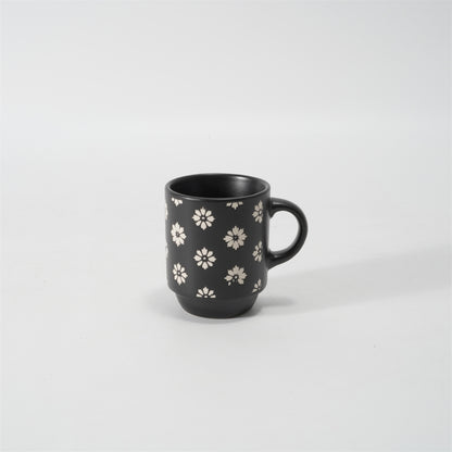 Hancai  Color Glazed Stoneware Mug with Silk-Screen