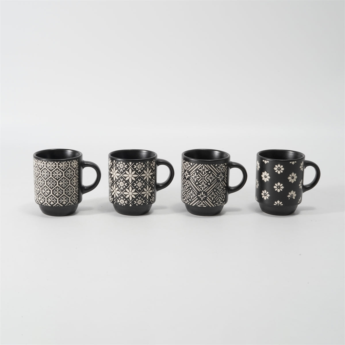 Hancai  Color Glazed Stoneware Mug with Silk-Screen