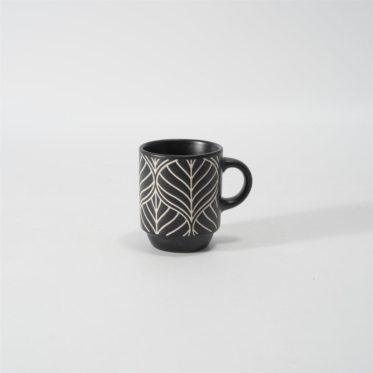 Hancai  Color Glazed Stoneware Mug with Silk-Screen