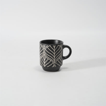 Hancai  Color Glazed Stoneware Mug with Silk-Screen