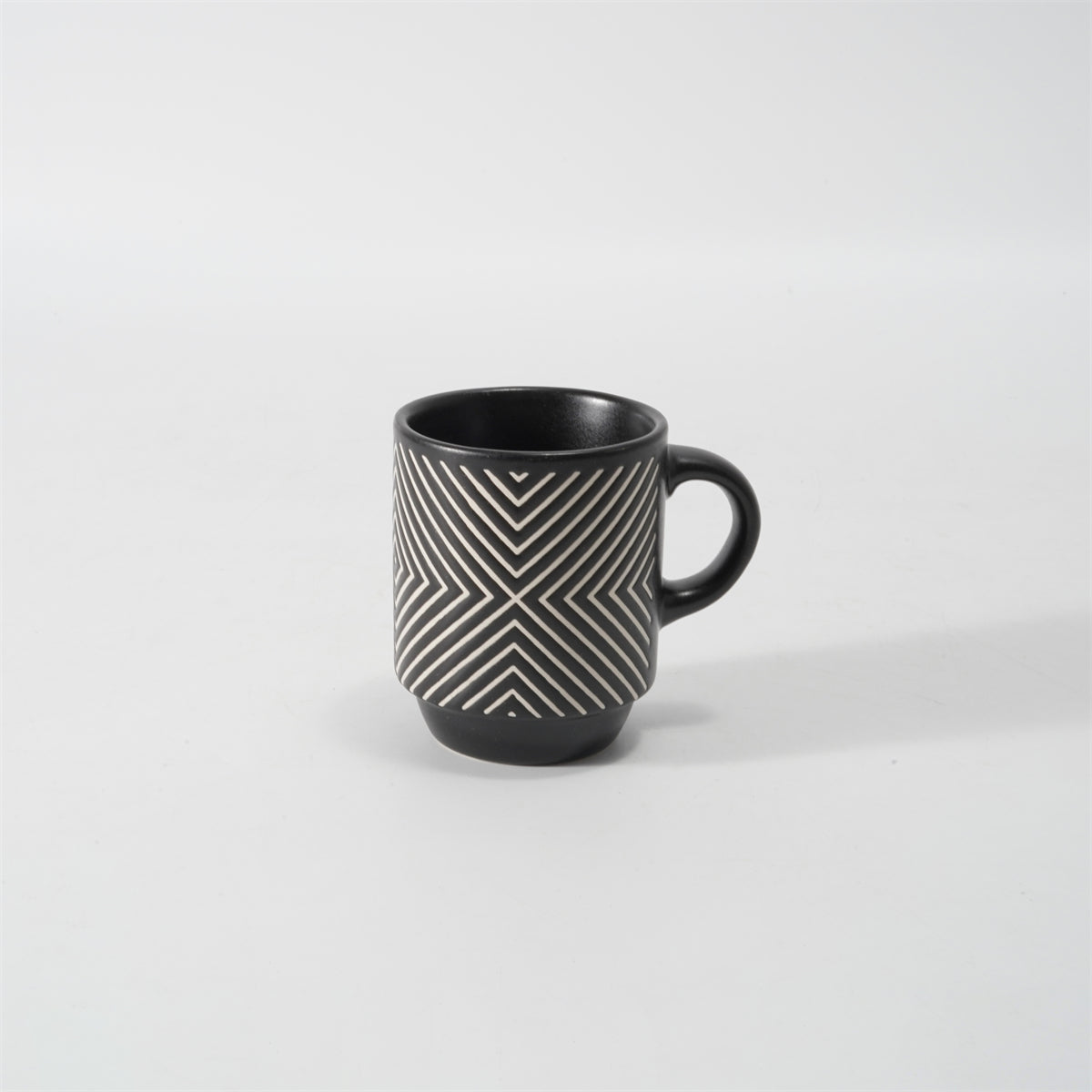 Hancai  Color Glazed Stoneware Mug with Silk-Screen