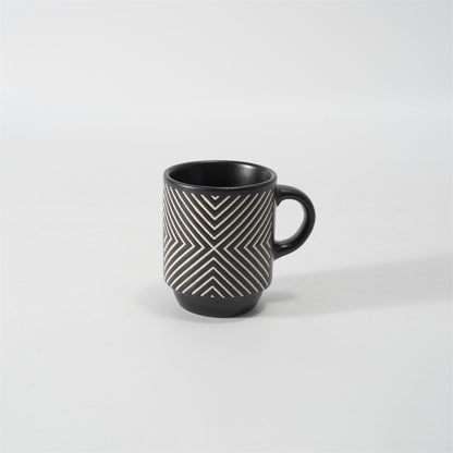 Hancai  Color Glazed Stoneware Mug with Silk-Screen