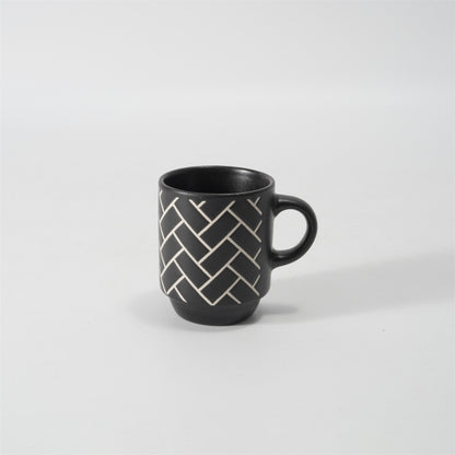 Hancai  Color Glazed Stoneware Mug with Silk-Screen