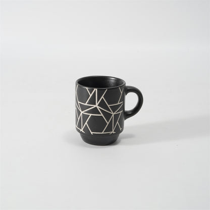 Hancai  Color Glazed Stoneware Mug with Silk-Screen