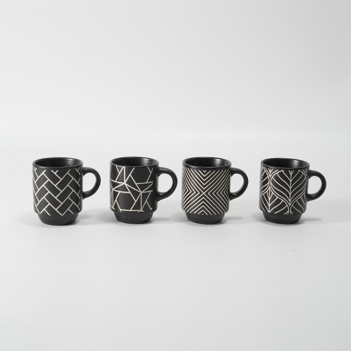 Hancai  Color Glazed Stoneware Mug with Silk-Screen