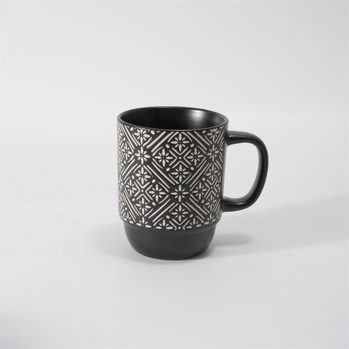Hancai  Color Glazed Stoneware Mug with Silk-Screen